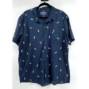 American Rag Men's Short Sleeve Button Down Shirt Size XXL Summer Party